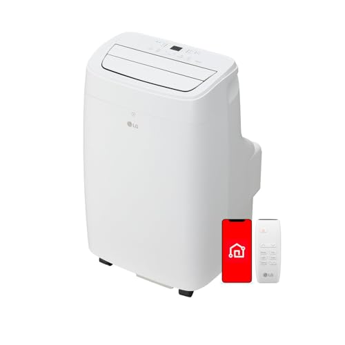 LG 7,300 BTU (DOE) / 11,000 BTU (ASHRAE) Smart Portable Air Conditioner, Cools 300 Sq.Ft. (15' x 20' room size),Smartphone & Voice Control works with LG ThinQ, Amazon Alexa and Hey Google, 115V