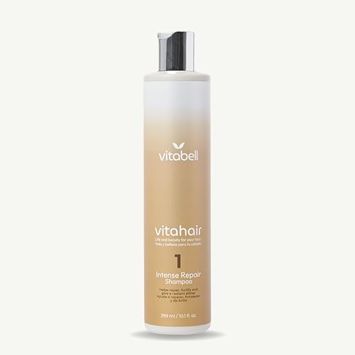 Vitahair Intense Hair Repair Shampoo for Damage, Brittle, Dry, Color-Treated Hair Deep | Repair and Paraben Free. Moisturizes, Strengthens and Adds Natural Shine. Controls Frizz