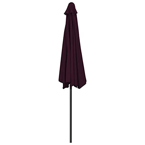 Parasol de balcón de aluminio y tejido burdeos de alta resistencia para jardín refinado 4
