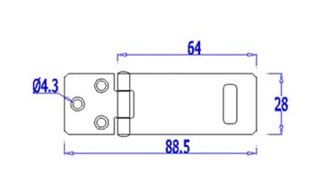 Image of Black Padlock Hasp,Door Slide Latch Lock Sliding Bolt,2.5 Inch | Set of 16,Black Painted Iron Lock,with Screws, for Home Yard Garden