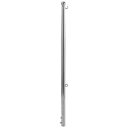 Mât de drapeau de bateau solide 610mm acier inoxydable pour rail