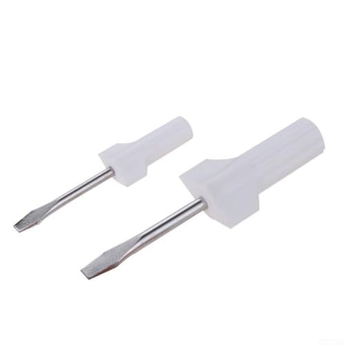 Juego de 2 destornilladores para máquina de coser, herramientas de reparación de cabeza plana para cantante y mariposa, controladores de acero grandes y pequeños para ajuste de tensión de caja de