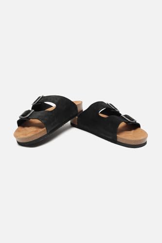 Image of Louis Philippe mens Louis Philippe mens casual black Suede sandal Sandal