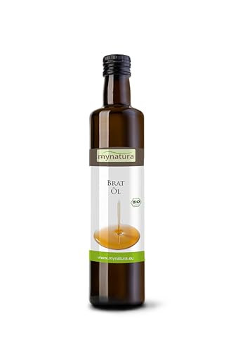 Mynatura Olio per arrosti biologico, olio da cucina, semi di girasole ad alta oleicità, arrosti, grigliate, olio, olio da cuocere, in bottiglia (2 x 500 ml)