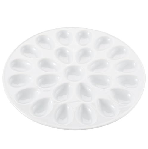 HIC Porcelain Deviled Egg Dish, 13-inch HIC Porcelain Deviled Egg Dish, 13-inch