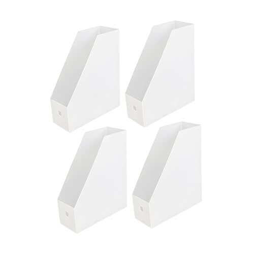 VILLFUL 2個卓上収納用厚手プラスチック製ファイルホルダー 高硬縦型書類