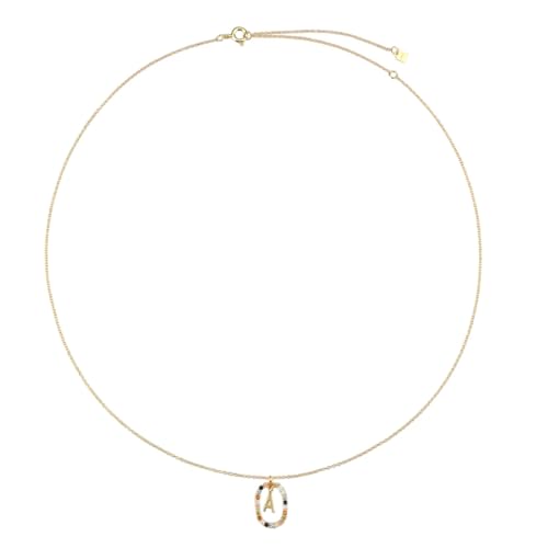 Joyería Plata de ley 925 Letras de oro AZ Inicial MSCK Alfabeto Pendente Collar de cadena larga Diga mi nombre Fino con accesorios para usted Regalo creativo de