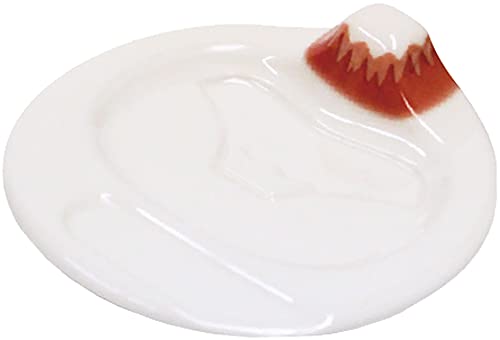 アルタ Artha 醤油皿 豆皿 小皿 富士山 赤富士 箸置き付き 食洗器対応 電子レンジ対応 磁器 AR0604407