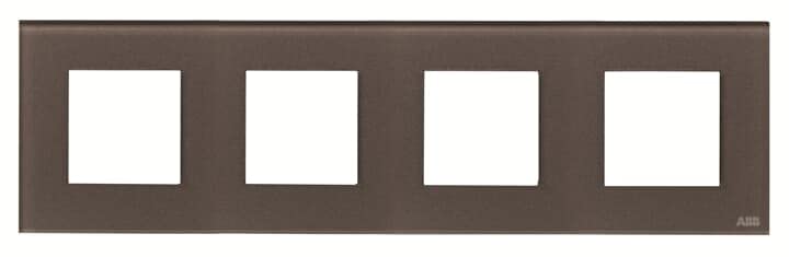 Cadre 4 éléments Niessen N2274 CC Zenit Cristal Cafe pour plaque de finition de prise