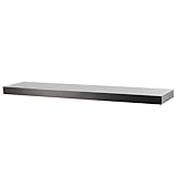 MANTELSDIRECT Titus Metal Stainless Steel Mantel Shelf - Shadow Iron 52 Inch Beautiful Modern Shelf Perfect for Electric Fireplaces and More! Mantels Direct