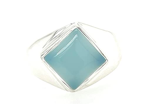 Natural Blue Chalcedony 925 Solid...