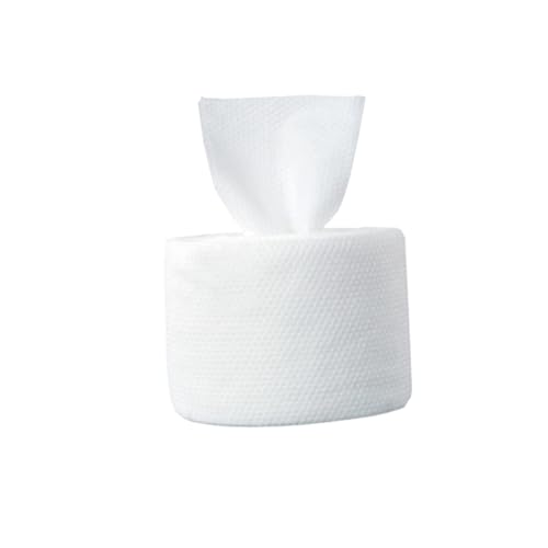 Zerodeko Serviette Jetable en Coton Doux Visage, Usage Sec et Humide, Portable, Adaptée aux Soins Peau en Voyage Extérieur, 1 Pack Blanc