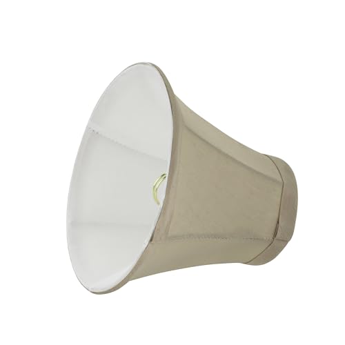 Image of Aspen Creative 30008-5, Bell Clip-On Chandelier Lamp Shade, Butter Creme, 3 inch Top x 6 inch Bottom x 5 inch Slant Height, Set of 5
