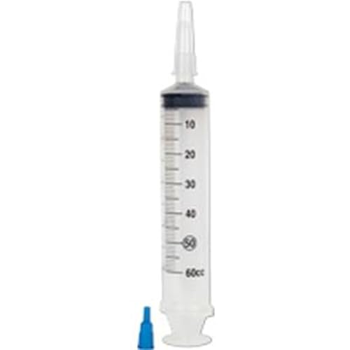 ReliaMed ZR60CCFT - Flat Top Catheter Tip Irrigation Syringe with Tip Protector 60 mL
