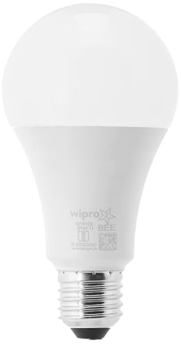 Image of wipro Garnet 14W LED Bulb for Home & Office |Warm White (2700K) | E27 Base|220 degree Light coverage |4Kv Surge Protection |400V High Voltage Protection |Energy Efficient | Pack of 10