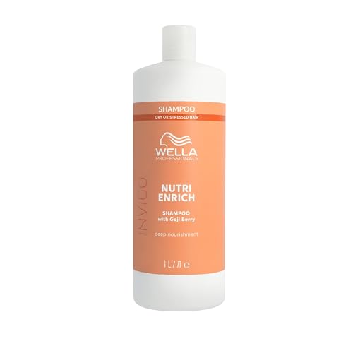 Wella Professionals Invigo Nutri Enrich Shampoing Nourrissant et Hydratant pour Cheveux Secs et Abîmés - Avec Acide Oléique et Baies de Goji (1L)