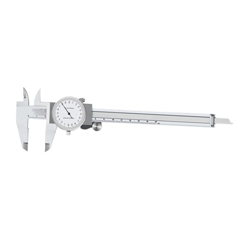Ioensy Calibrador de Cuadrante Herramienta Versátil para Medir Diametros Interiores Y Exteriores para DIY Doméstico 150 Mm, 150mm