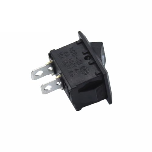 Interrupteur KCD1 2 broches 6A 250V à bascule rectangulaire 15x21mm noir