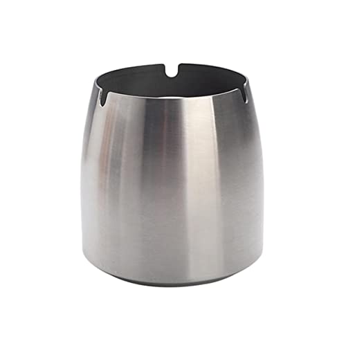 Cendrier en acier inoxydable de qualité supérieure modèle grand argent pour table