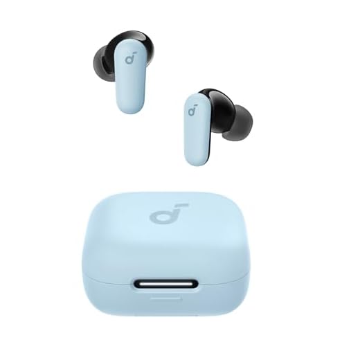 Soundcore P30i by Anker Noise Cancelling Earbuds, Strong and Smart Noise Cancelling, Powerful Bass, 45H Playtime, 2-in-1 Case and Phone Stand, IP54, Wireless Earbuds, Bluetooth 5.4 (Blue)
