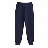 MIXLAC Boys Jog Pants Kids School PE Joggers Sports Trousers Girls Activewear Tracksuit Bottoms Sweatpants Navy 9-10 Years