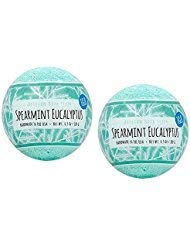 Fizz & Bubble Artisan Bath Fizzy 2 Pack Spearmint Eucalyptus. 6.5 Oz