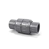 PVC-Rückschlagventil, 20/25/32/40/50/63/75/90/110mm, Lösungsmittelgeschweißter Anschluss For Druckrohre, Bewässerung, Aquarium Und Garten – 1 Stück(40mm(Piston-type))