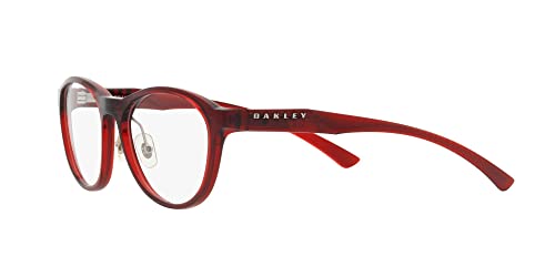 Oakley Women's OX8057 Draw Up Round Prescription Eyewear Frames, Polished Transparent Brick Red/Demo Lens, 54 mm - image 3