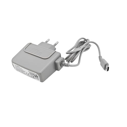 JZK Cargador de Repuesto para Nintendo DS Lite, Adaptador de CA de Carga para NDSL, Fuente de alimentación de Repuesto Compatible con Sistemas DS Lite, Cable de alimentación de Cargador de Pared, Gris