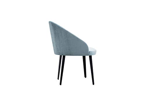 Chaise de salle à manger DRAPE réglable en velours bleu pour corriger votre posture