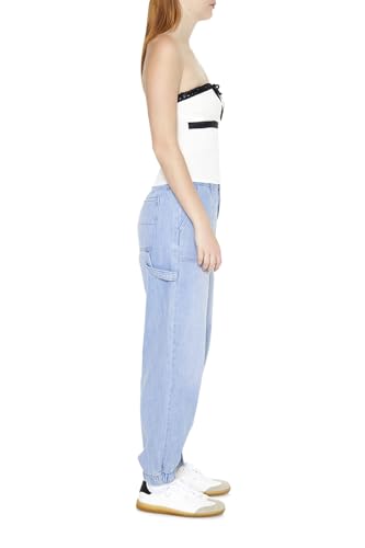 Forever 21 Womens Denim Utility Cargo Joggers4