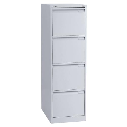 - Armadietto con 4 cassetti DIN A4 in Metallo 355 62.2 x 41.3 x 132.1 cm Colore: argento