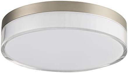 GREENLUX 7" LED Flush Mount Ceiling Light，120V 16W 1100LM，3000K Warm White Close to Ceiling Light Fixtures, Surface Mount Ceiling Light（Brush Nickel）