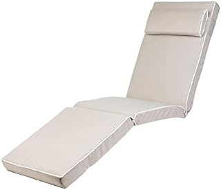 Alfresia Luxury Steamer Deck Chair Cushion with Headrest | 100% Polyester Shell with 8cm Foam Filling | Quality Guaranteed in a Choice of Colours (Grey)