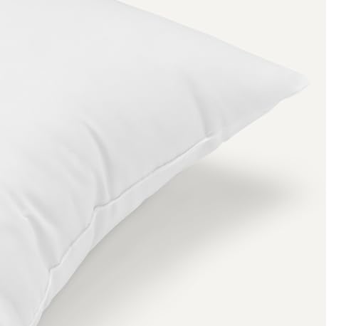 Image of Amazon Basics Square Hypoallergenic Down Alternative Pillow Insert, Machine Washable, Softness and Support, 20 inch, 2-Pack