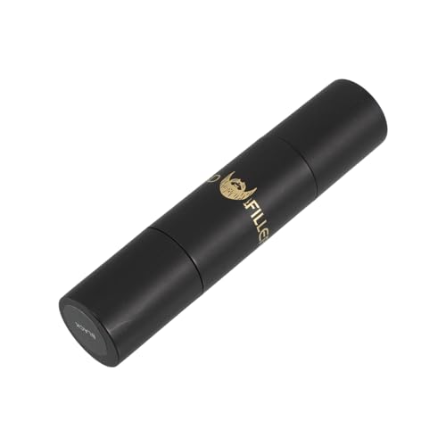 TOVINANNA Cepillo de crema y palo de barba teñido. corrector para dar forma a la barba cepillo de barba calentado para hombres relleno portátil para dar forma a la barba el plastico Black