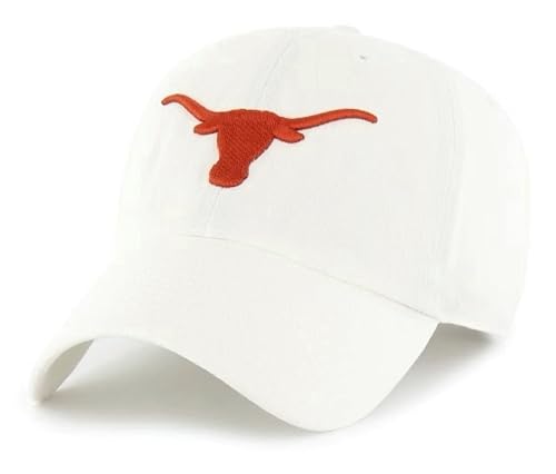 Officially Licensed Texas University White MVP Hat Adjustable Classic Team Logo Structured Embroidered Cap