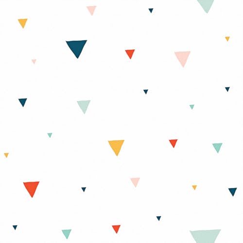 Skyblur Papel pintado autoadhesivo para habitación de los niños, papel pintado para cocina, salón, patrón, lámina adhesiva blanca multicolor, 260 cm x 44,5 cm, vinilo autoadhesivo para pared