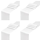 SiinvdaBZX 4 Pcs White Satin Table Runner 12 x 108 inches Long, Bright Smooth Satin Wedding Table Runner Decorations for Birthday Parties, Buffet, Banquets, Graduations, Engagements