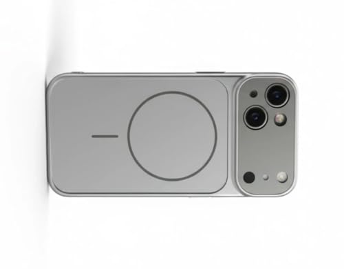 Image of for iPhone 14 |Convert to 17 pro /17 Pro Max Style Premium Back Glass Magsafe Wireless Charge Converter Cover Magnetic Case for iPhone 14 |Convert to 17 pro /17 Pro Max (Silver)