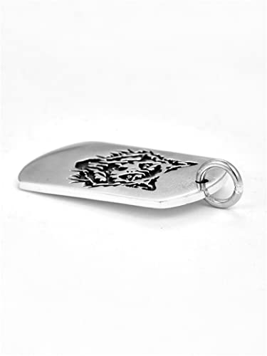 Collier domineur argent 925 pendentif double face rétro - 6