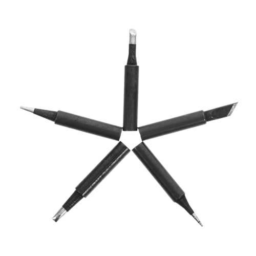 CIYODO Optimal Heat Conductivity Soldering Iron Tips 5pcs Replacement Set for Soldering Projects