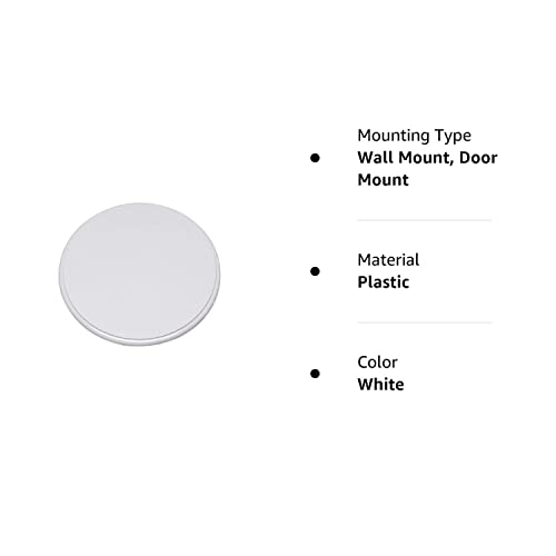 Litepak 5 Pack - Door Knob Protector | Door Bumpers 5" Door Knob Guard Plastic Self Adhesive Prevents Door Handle Damage, White #TOP2