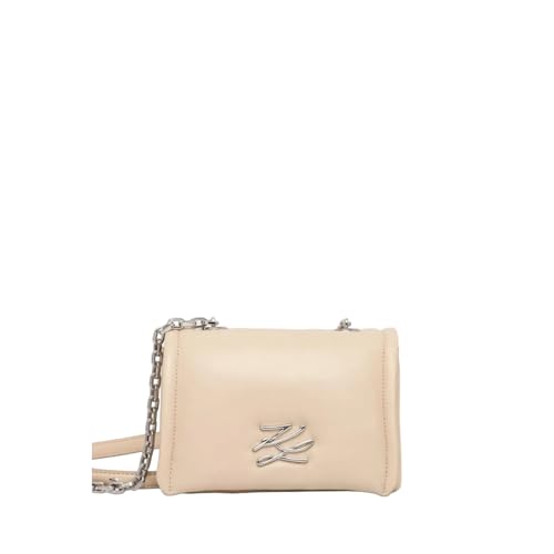 Sac rabat souple K/Autograph Karl Lagerfeld écru en cuir élégant