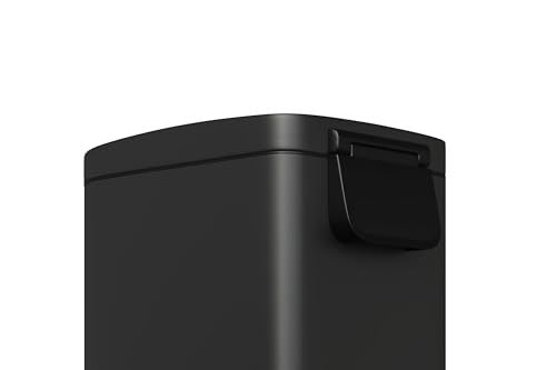 Conjunto de botes de basura metálicos 13.2 gal y 2.6 gal negro miniatura 4