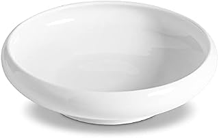 ComSaf Ceramic Cat Feeding Bowl, Wide Shallow Cat Food Water Dish, Whisker Friendly Design, Non Spill Pet Bowl, 300ML, Pack of 1
