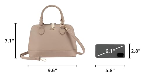 Image of LOVEVOOK Purse for Women Crossbody Bags Classic Double Zip Top Handle Dome Satchel Bag