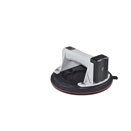 Suction Cups for Glass, 2800mAh Electric Vacuum Suction Cup for Glass Tile 8 Inch Strong 200kg Bearing Capacity Industrial Sucker with Air Pump,Granite & Glass Lifting(Gray Plastic Box)