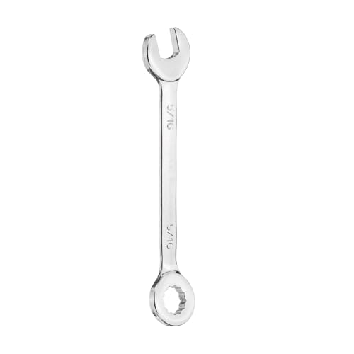 sourcing map Mini Combination Wrench 5/16" 12-Point Box End & 15 Degree Angled Offset Open End CR-V Steel Double Ended Spanner Tool for Household Automotive Machinery DIY Repair