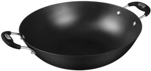 Wok tradicional de acero al carbono 40cm con mango aislante miniatura 1